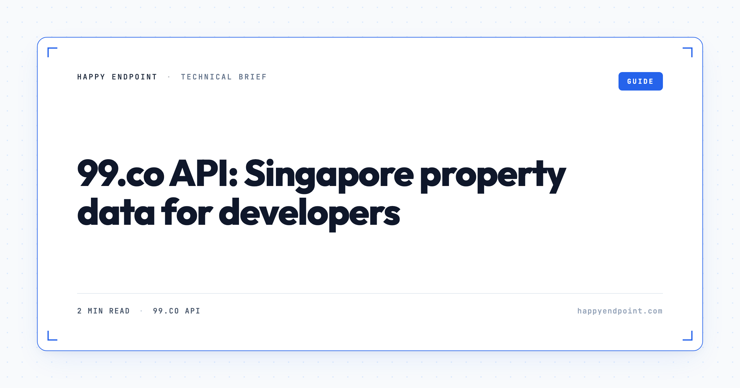 99.co API: Singapore property data for developers