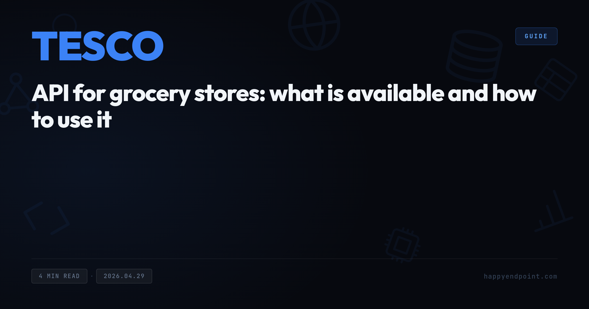 API for grocery stores: what is available and how to use it