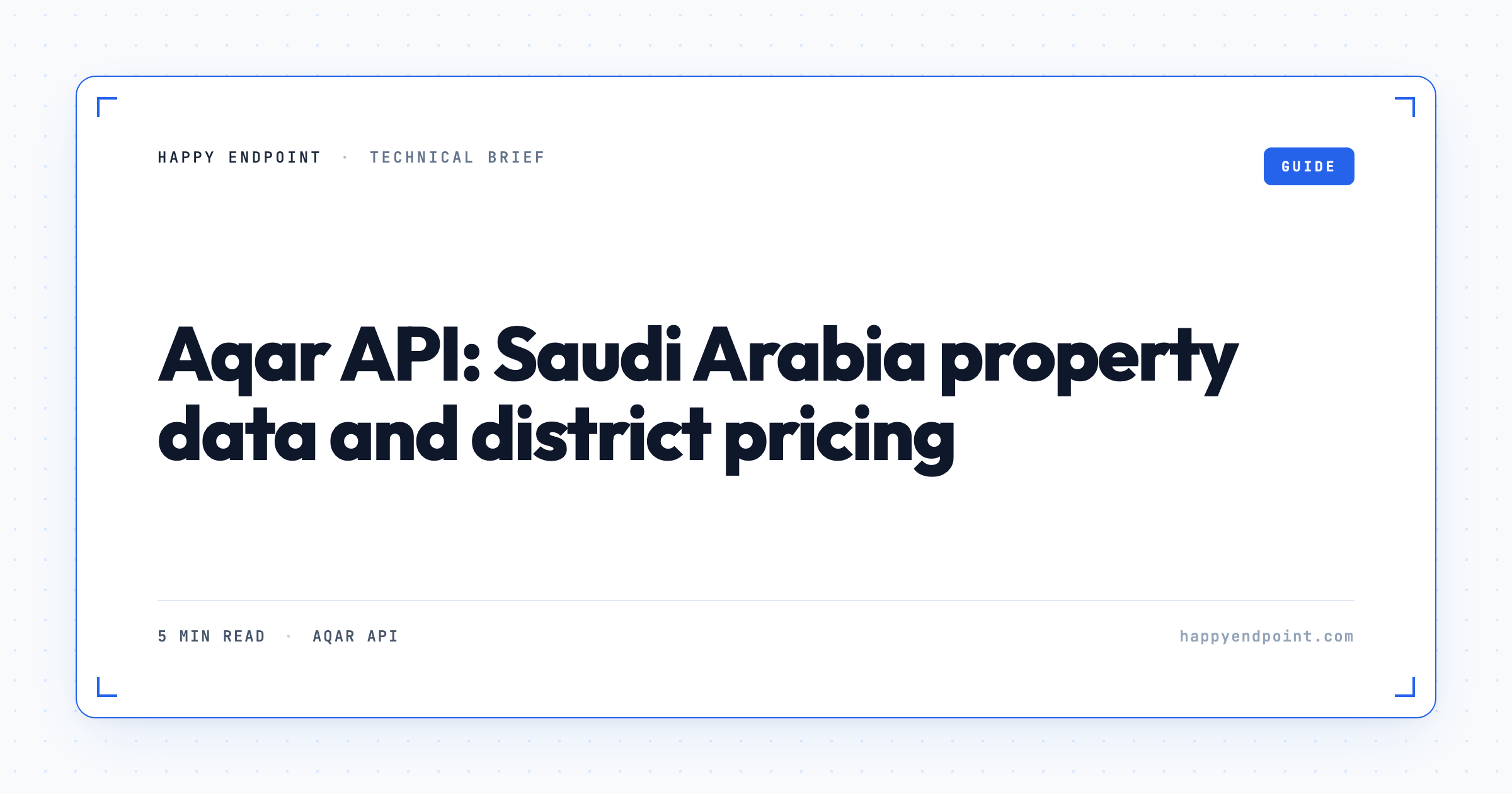 Aqar API: Saudi Arabia property data and district pricing