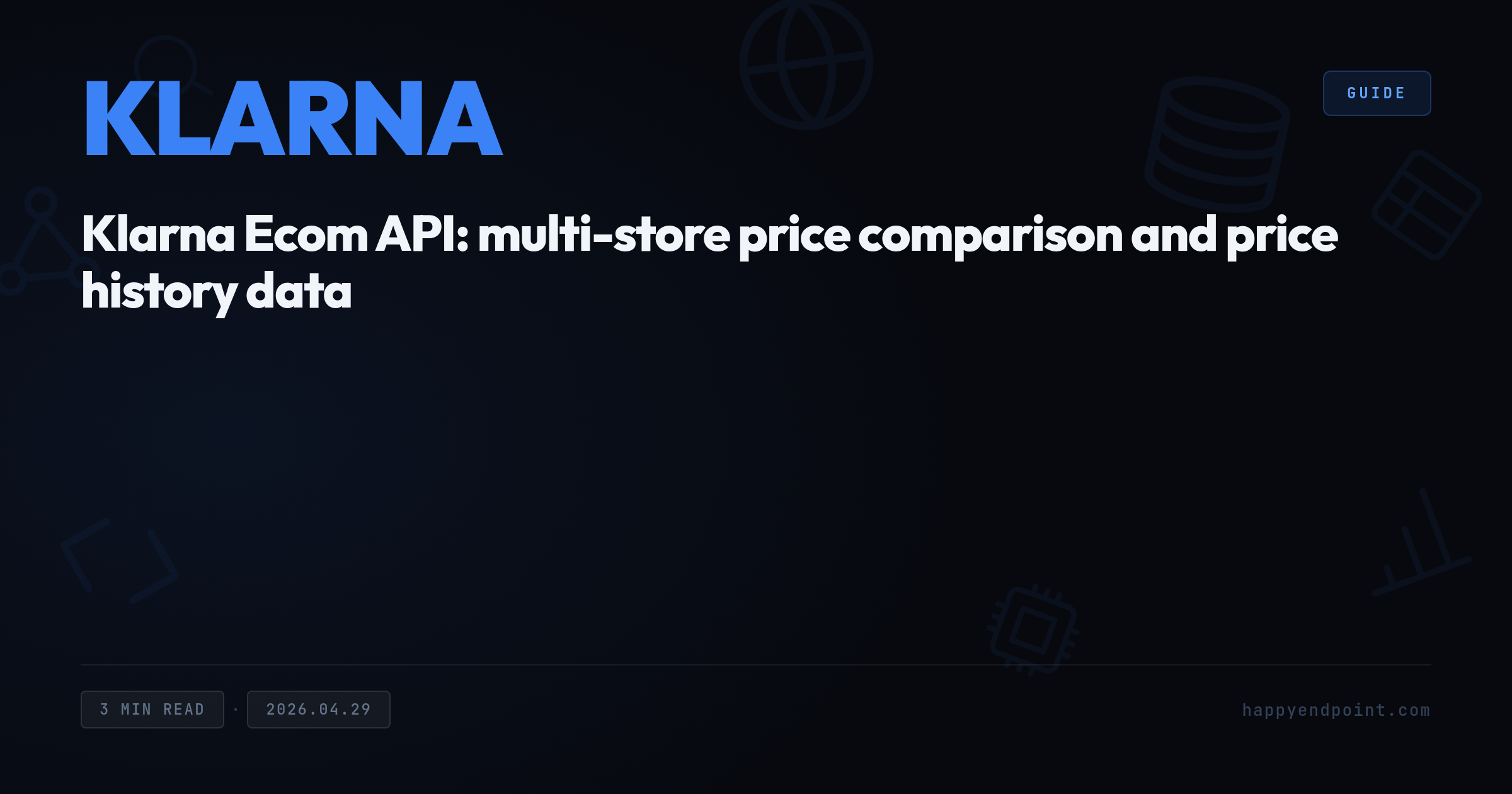 Klarna Ecom API: multi-store price comparison and price history data