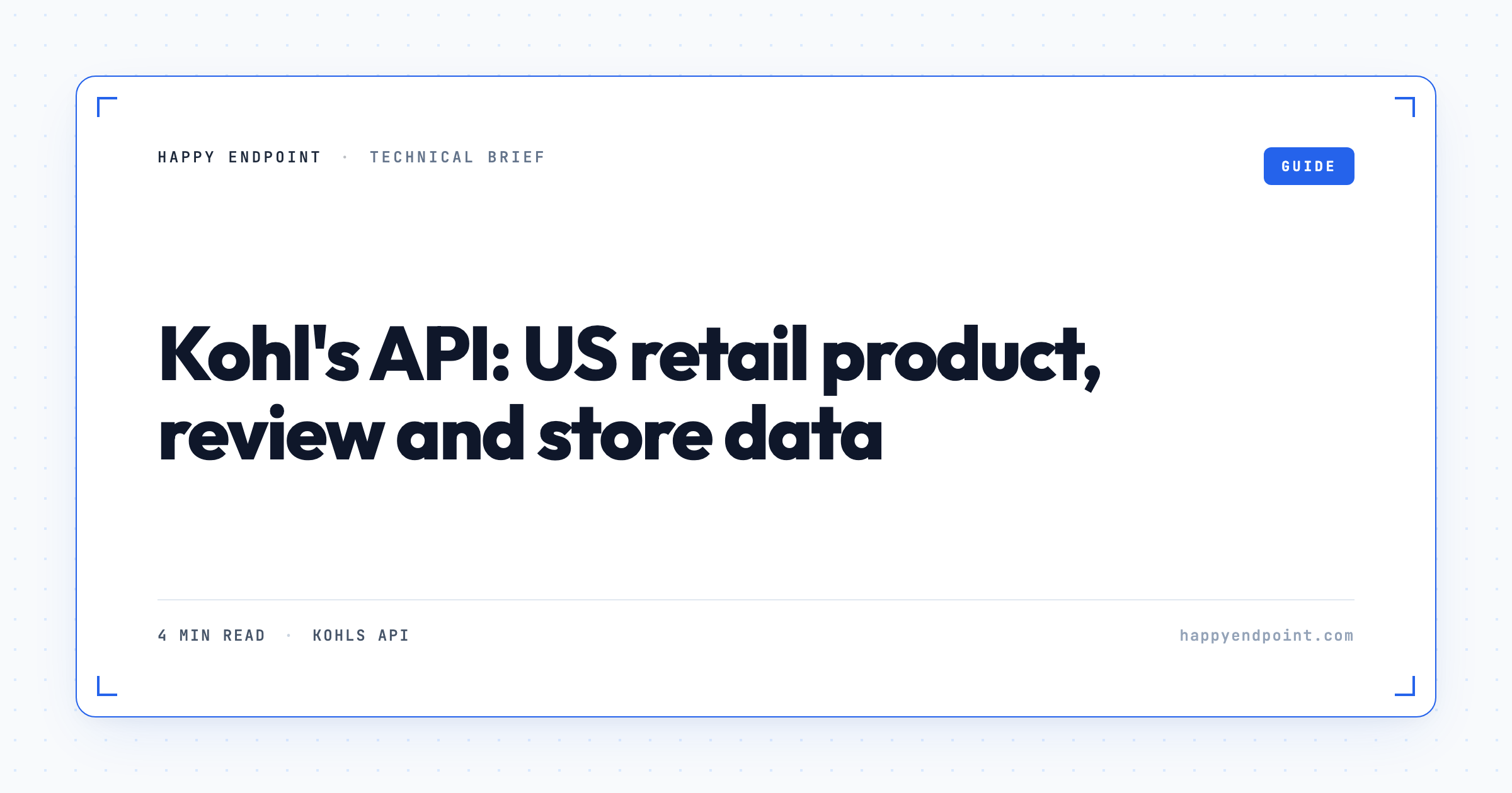 Kohl's API: US retail product, review and store data