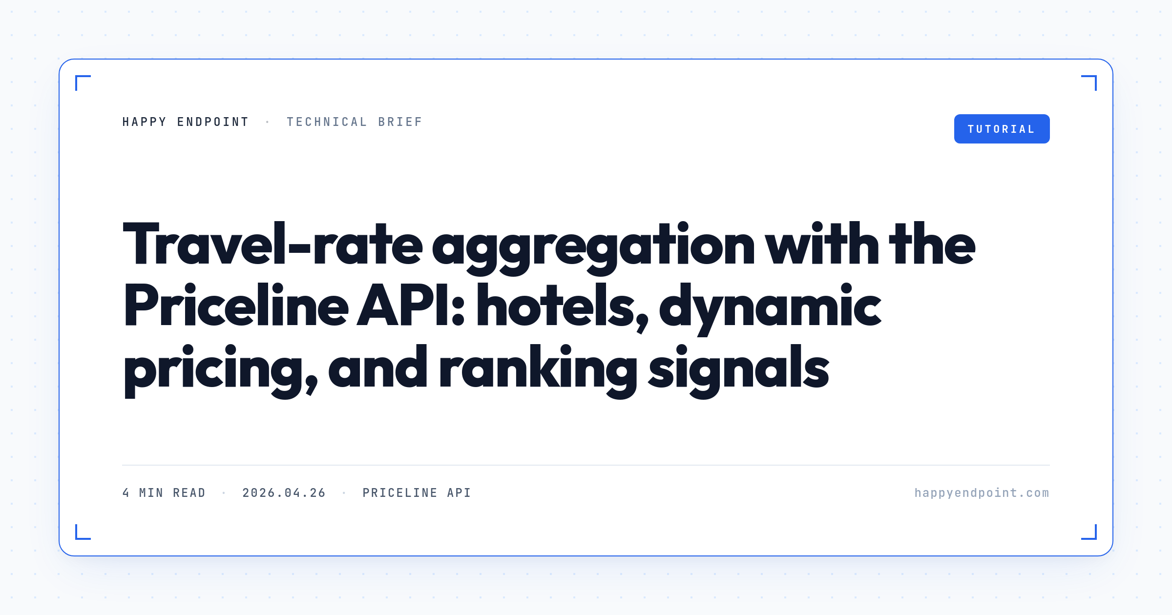 Travel-rate aggregation with the Priceline API: hotels, dynamic pricing, and ranking signals
