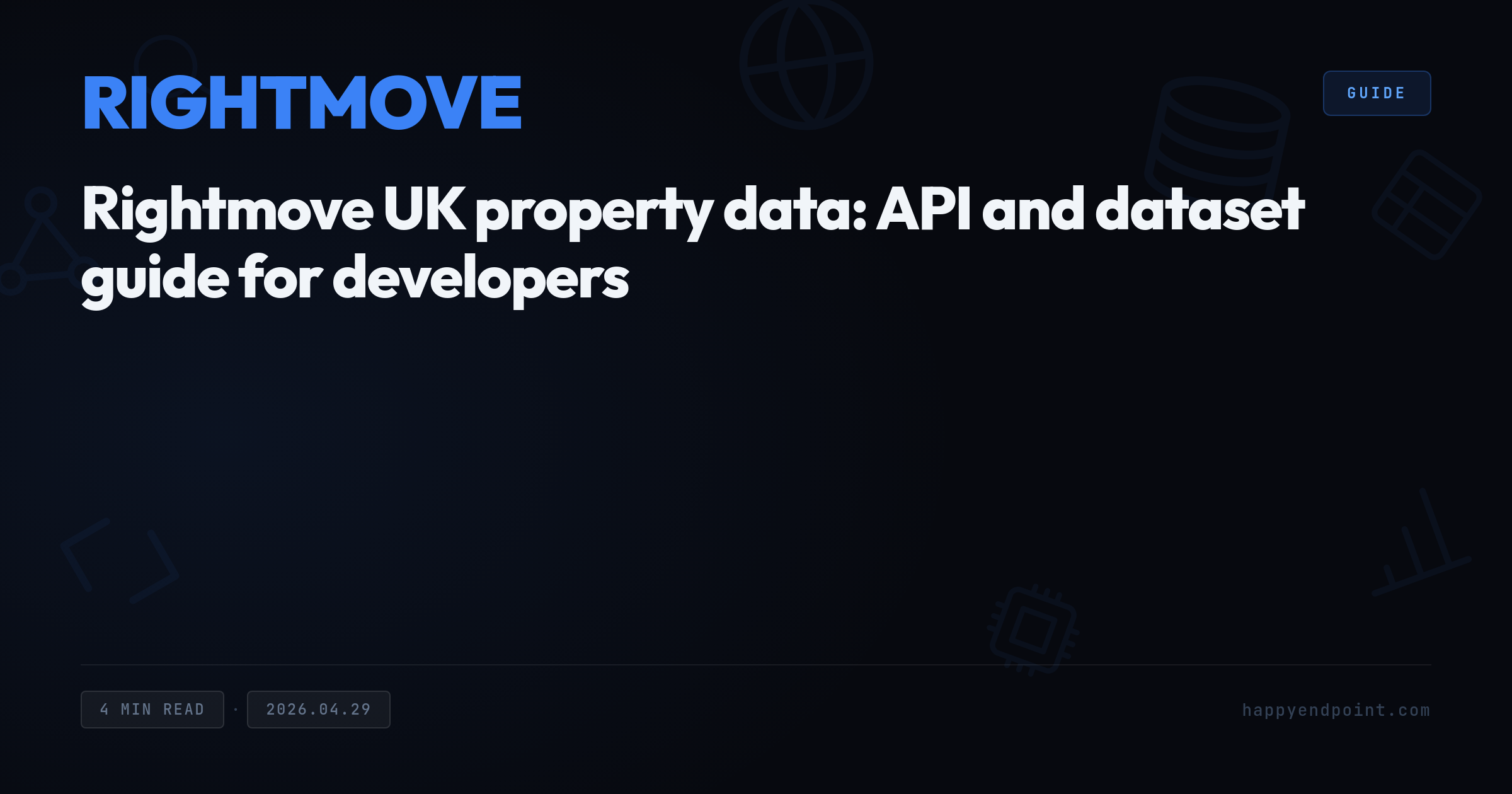 Rightmove UK property data: API and dataset guide for developers