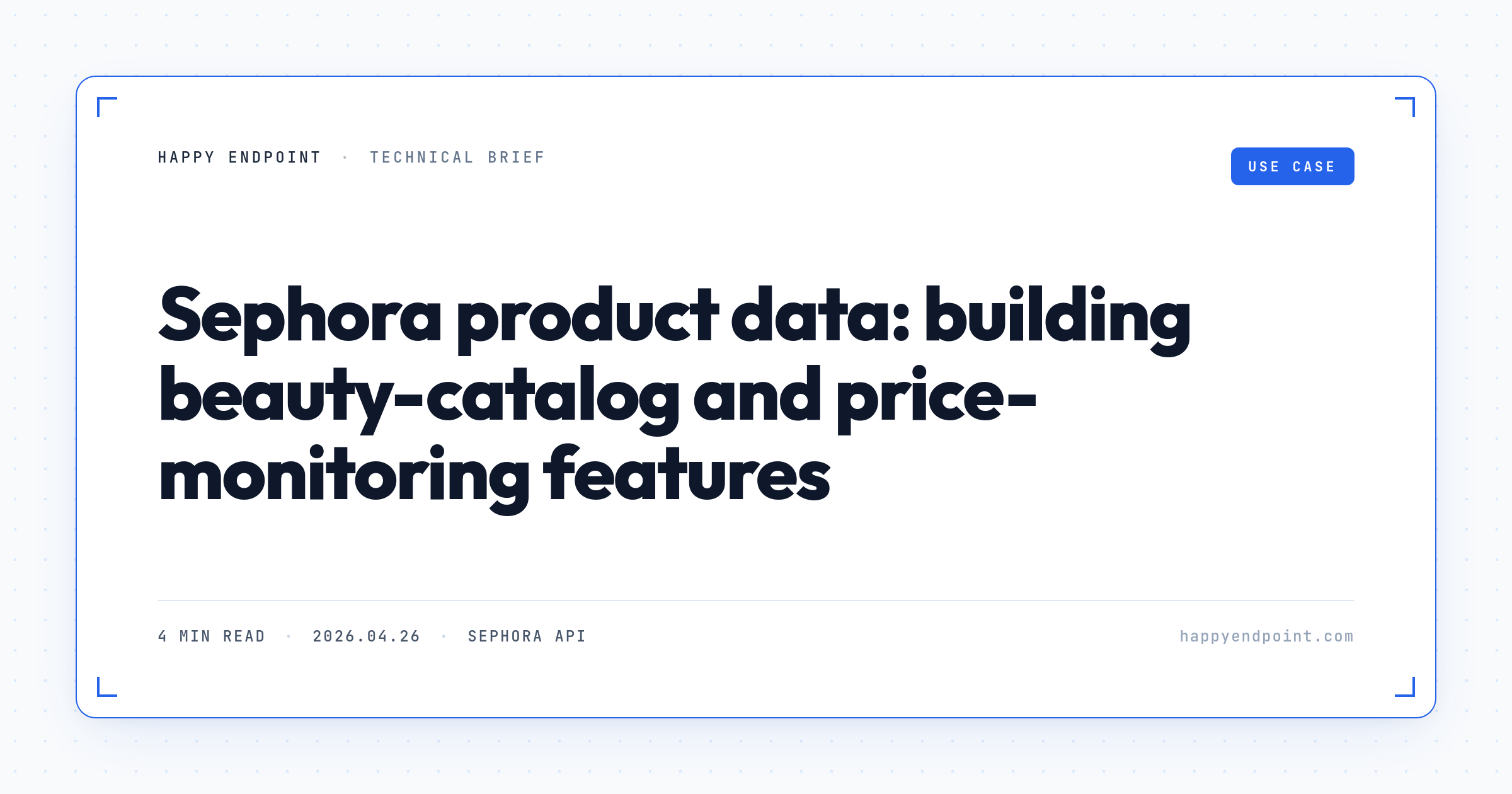 Sephora product data: building beauty-catalog and price-monitoring features