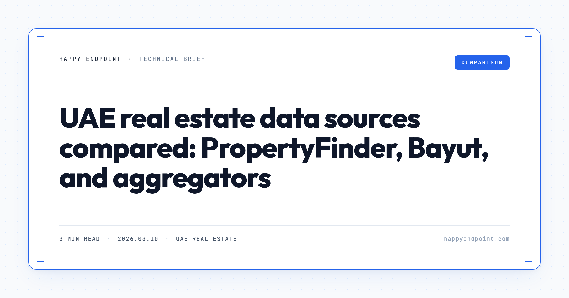 UAE real estate data sources compared: PropertyFinder, Bayut, and aggregators