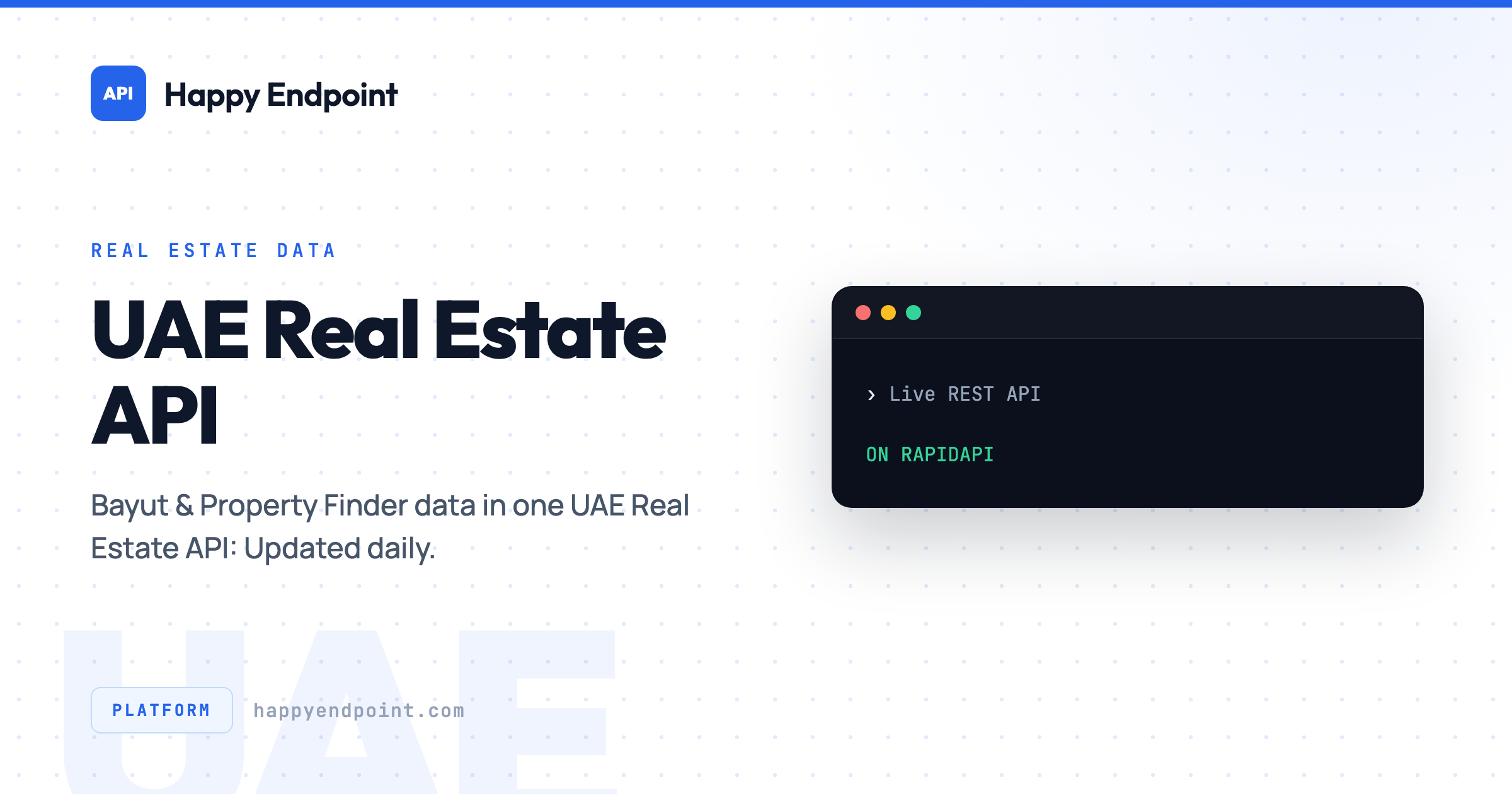 Emirates Api UAE Real Estate API APIs & datasets | Happy Endpoint